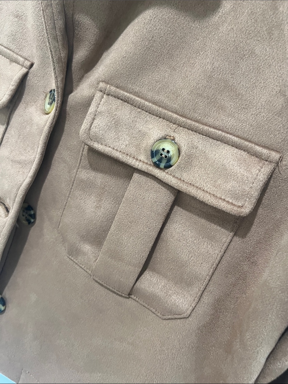 Utility Button-Front Jacket in Tan - Picture 2 of 5